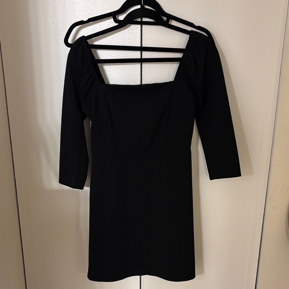 Leith Black Long Sleeve Dress